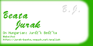 beata jurak business card